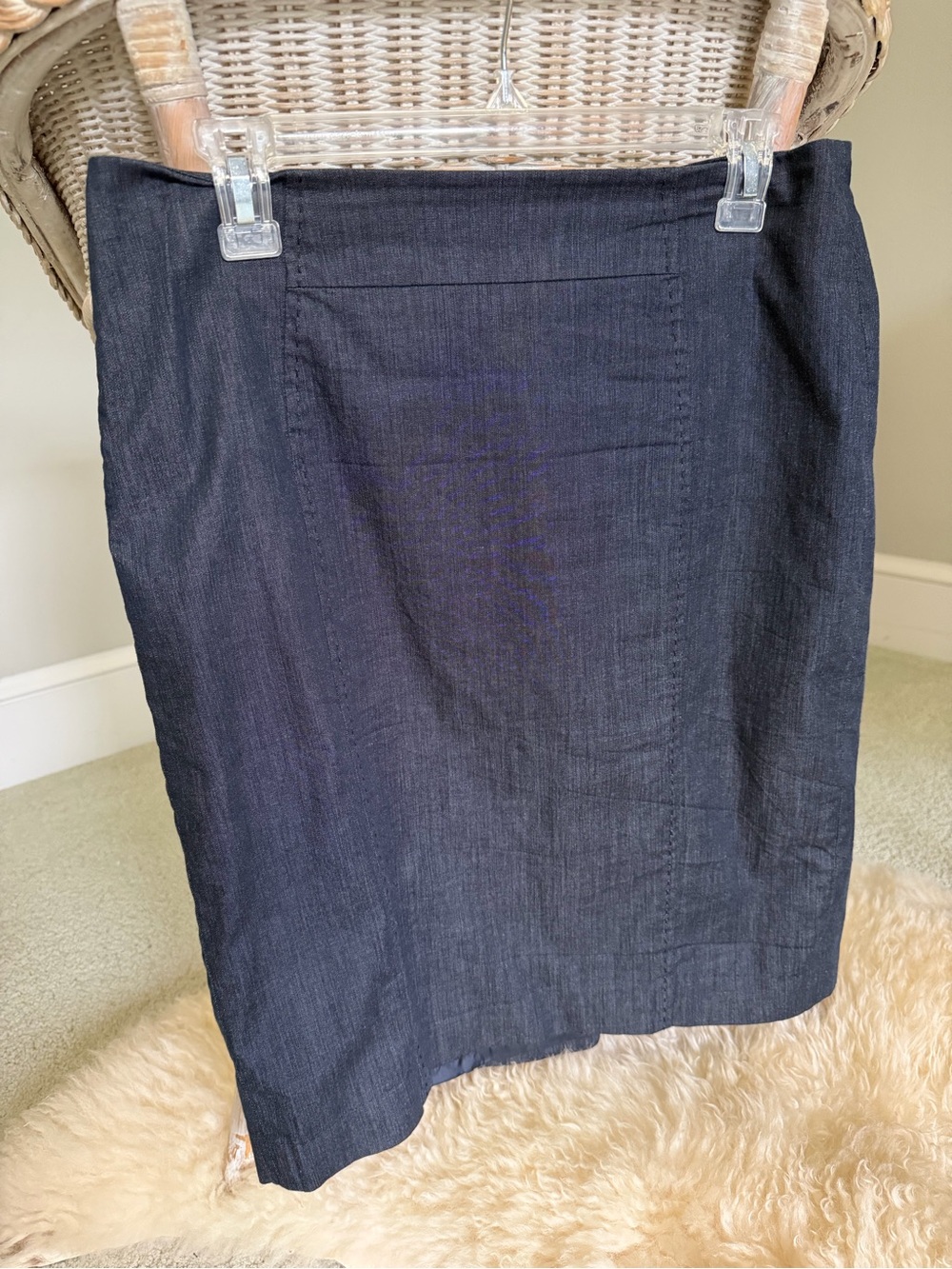 Classic Blue lightweight denim Pencil Skirt